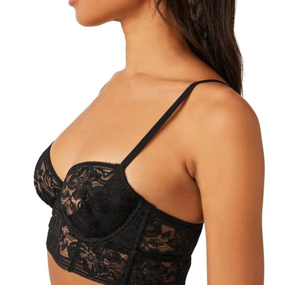 Free People - Intimately FP Sorento Longline Underwire Demi Bra - black - Picture 3 of 9